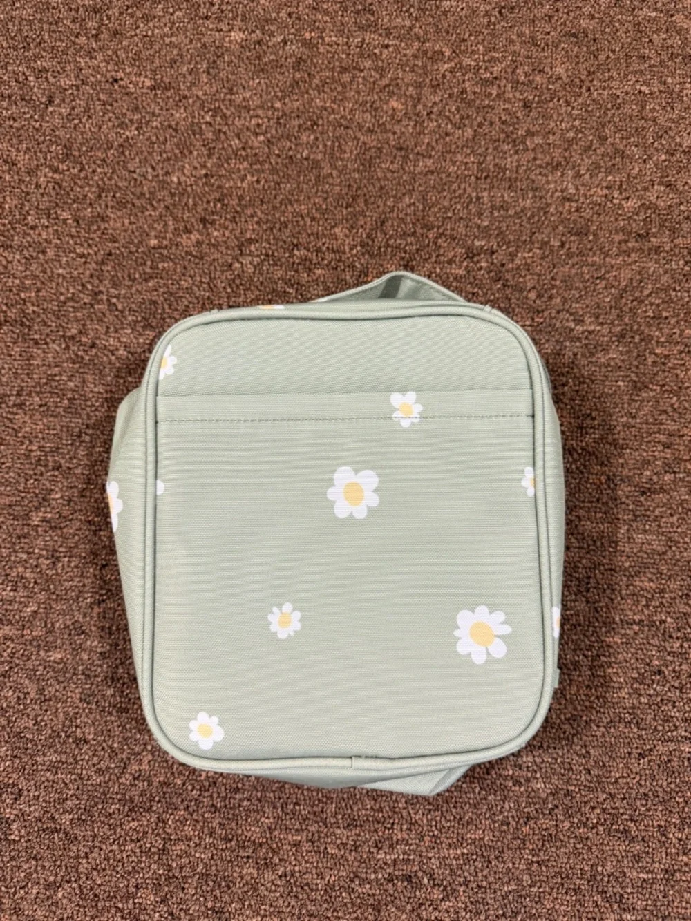 CALPAK Daisy Cosmetic Toiletry Makeup Organizer Bag Sage Green